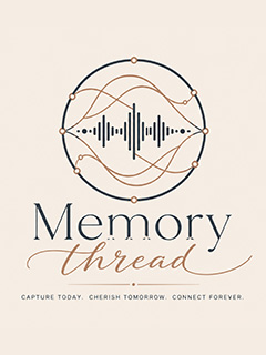Memory Thread — a soundwave woven within a circle of thread